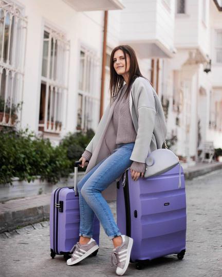 American Bon Air, hard 75 cm stor koffert Lilla