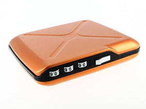 Ögon Designs Mini Safe Aluminium kortholder med Kodelås Oransje